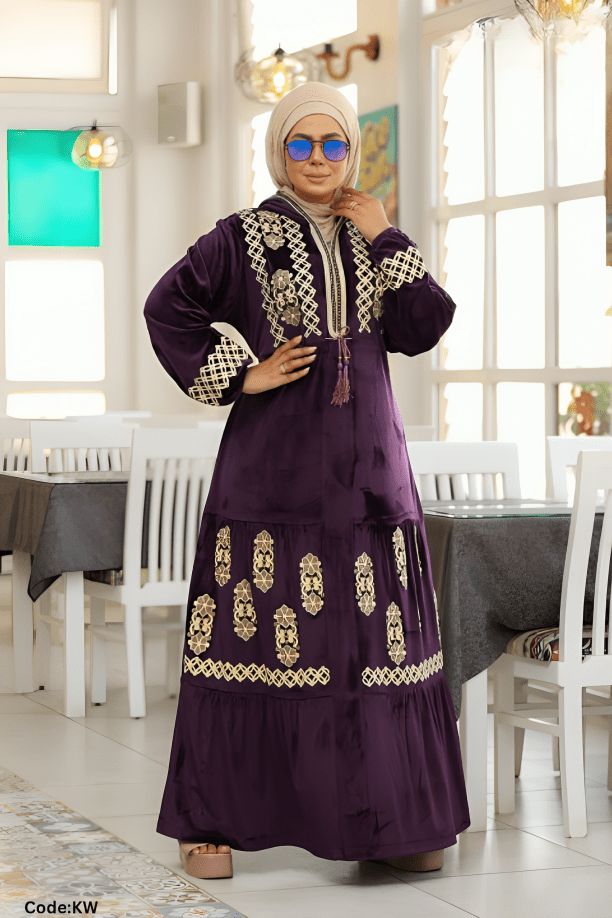 جلابية كارما - قطيفة مخمل ناعم شتاء 2025