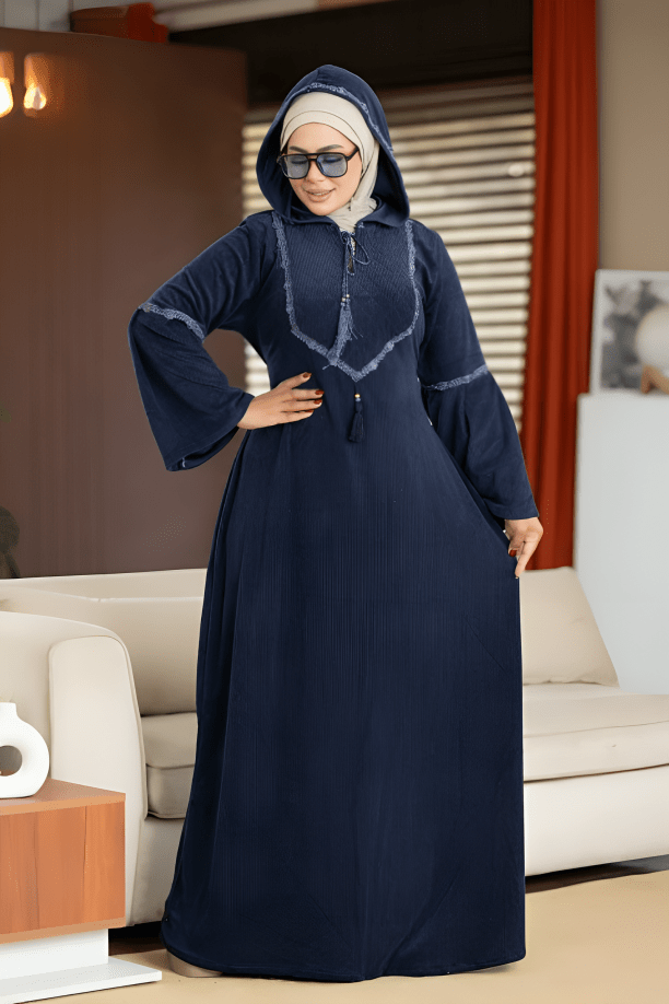 جلابية كارمن - قطيفة مخمل ناعم شتاء 2025