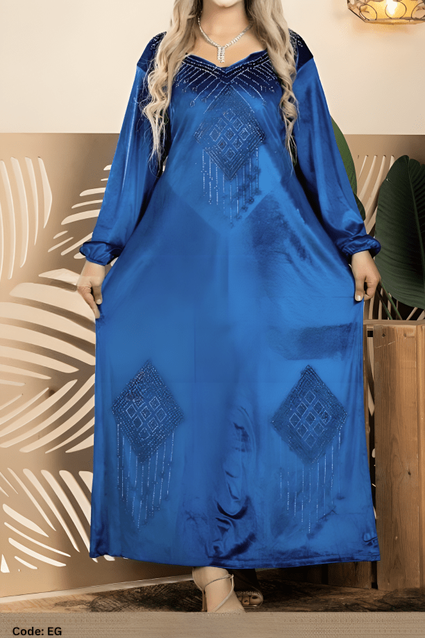 جلابية كارمن - قطيفة مخمل ناعم شتاء 2025