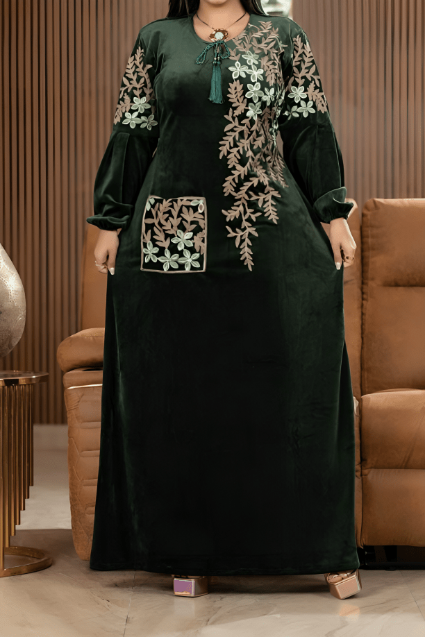 جلابية مريم - قطيفة مخمل ناعم شتاء 2025