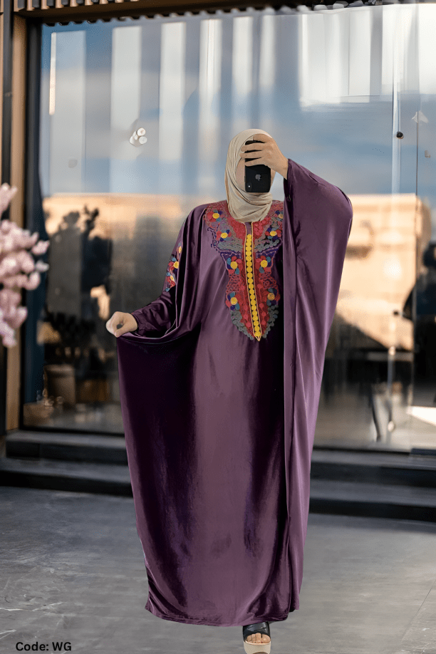 جلابية نادين - قطيفة مخمل ناعم شتاء 2025