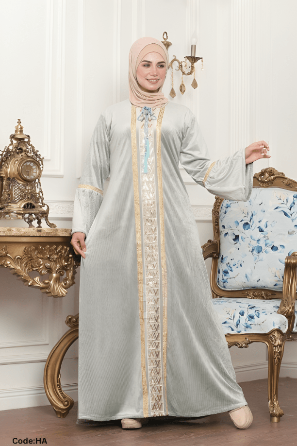 جلابية نانسي - قطيفة مخمل ناعم شتاء 2025