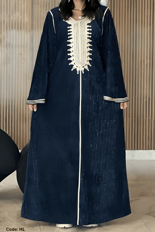 جلابية نازلي - قطيفة مخمل ناعم شتاء 2025