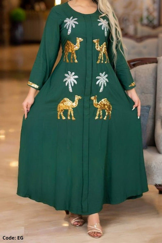 جلابية نخلة وجمل - قطن