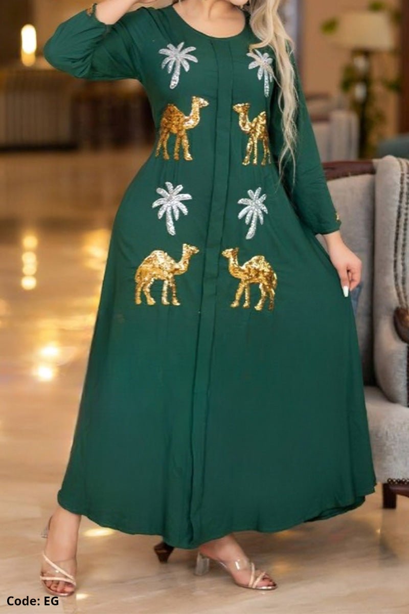 جلابية نخلة وجمل - قطن
