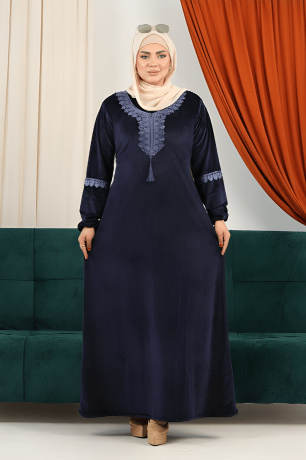 جلابية نسمة - قطيفة مخمل ناعم شتاء 2025