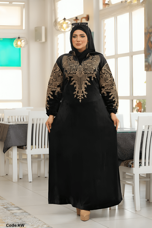 جلابية رجوه - قطيفة مخمل ناعم شتاء 2025