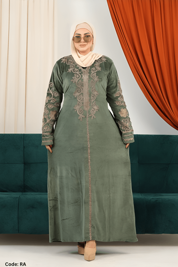 جلابية رنيم - قطيفة مخمل ناعم شتاء 2025