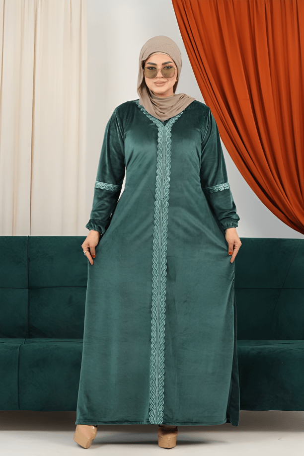 جلابية ريم - قطيفة مخمل ناعم شتاء 2025