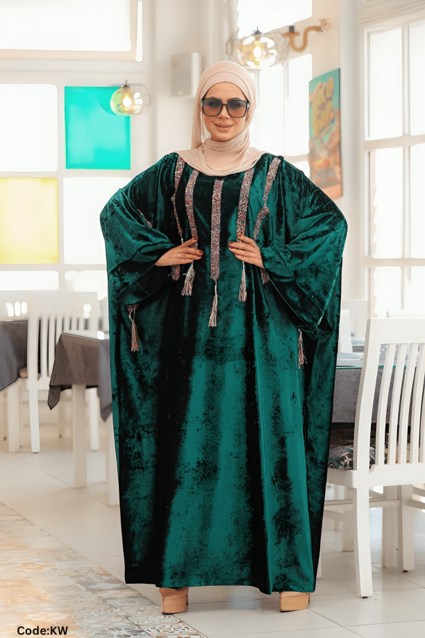 جلابية سارة - قطيفة مخمل ناعم شتاء 2025