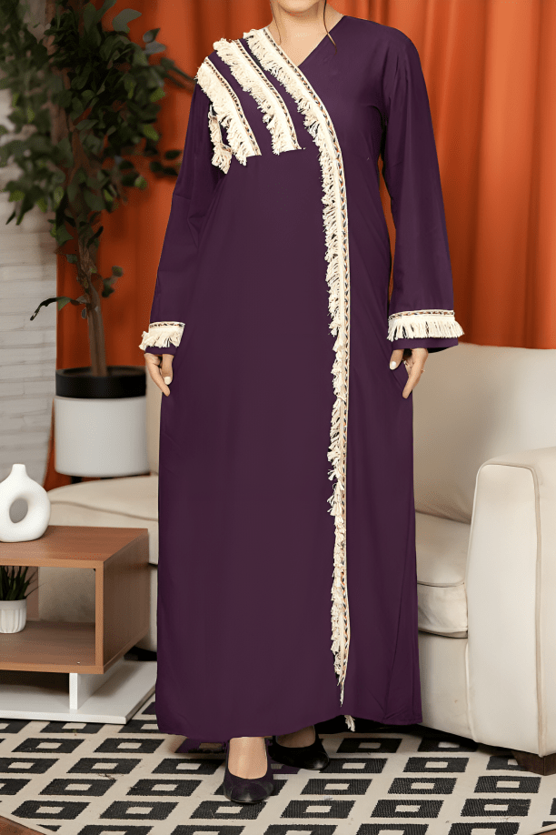 جلابية شراشيب - قطن