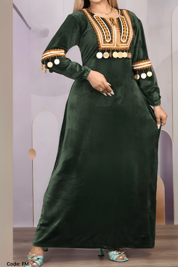 جلابية سهي - قطيفة مخمل ناعم شتاء 2025