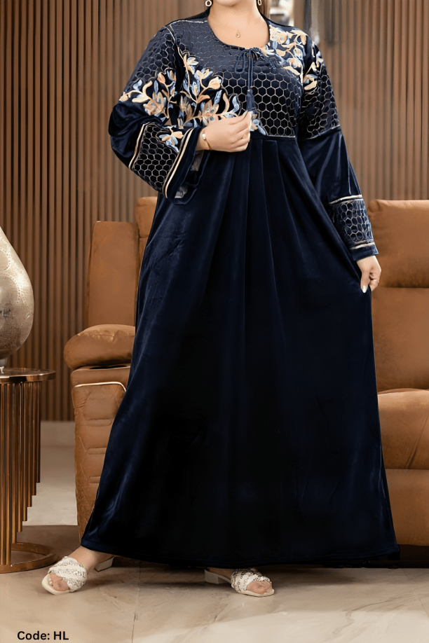 جلابية سهيلة - قطيفة مخمل ناعم شتاء 2025