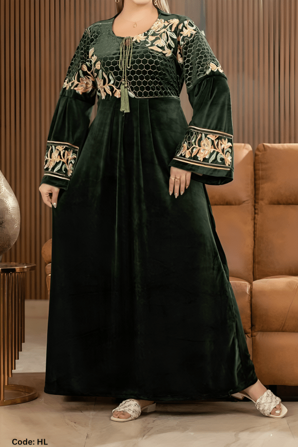 جلابية سهيلة - قطيفة مخمل ناعم شتاء 2025