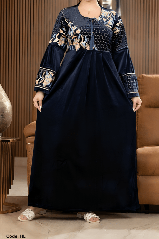 جلابية سهيلة - قطيفة مخمل ناعم شتاء 2025