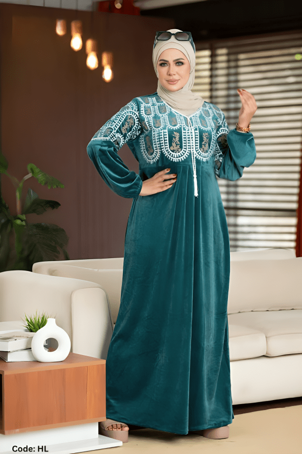 جلابية شيرين - قطيفة مخمل ناعم شتاء 2025