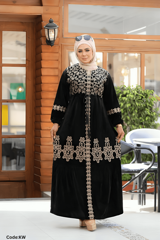 جلابية سلسبيل - قطيفة مخمل ناعم شتاء 2025