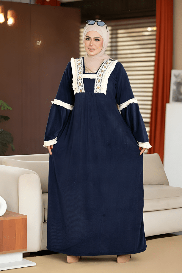 جلابية سيليا - قطيفة مخمل ناعم شتاء 2025