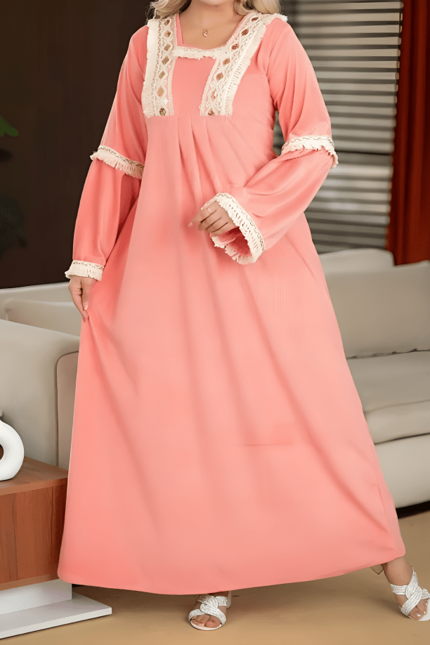 جلابية سيليا - قطيفة مخمل ناعم شتاء 2025