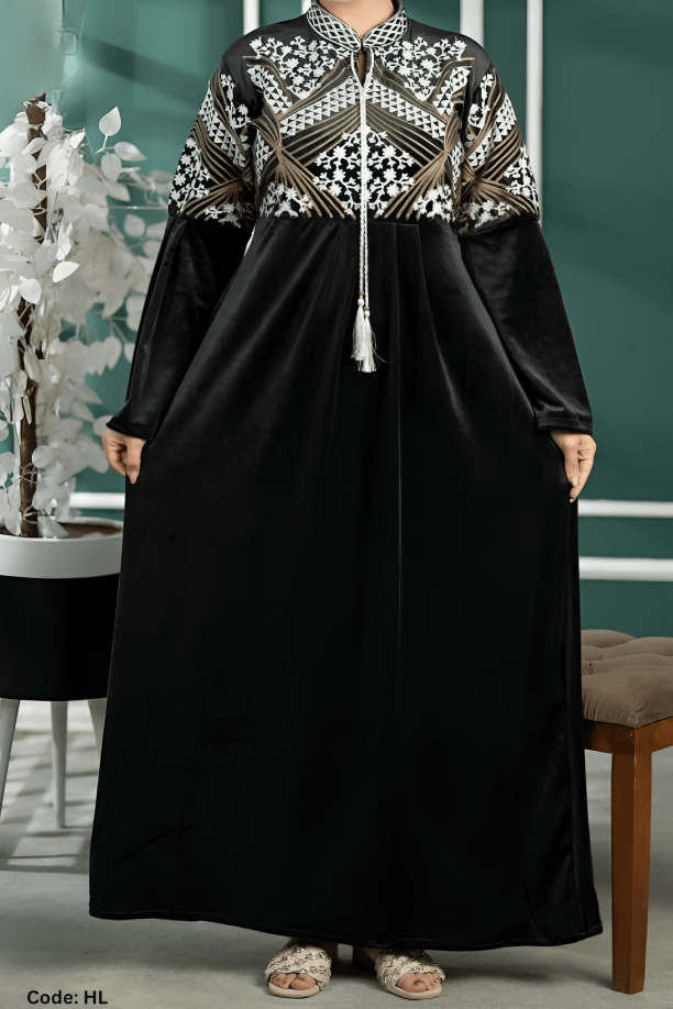 جلابية سيليا - قطيفة مخمل ناعم شتاء 2025