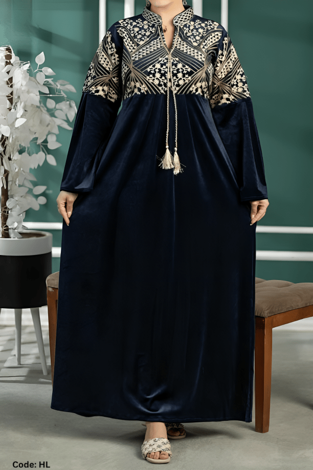 جلابية سيليا - قطيفة مخمل ناعم شتاء 2025