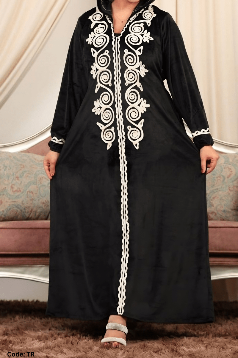جلابية يسرا - قطيفة مخمل ناعم شتاء 2025