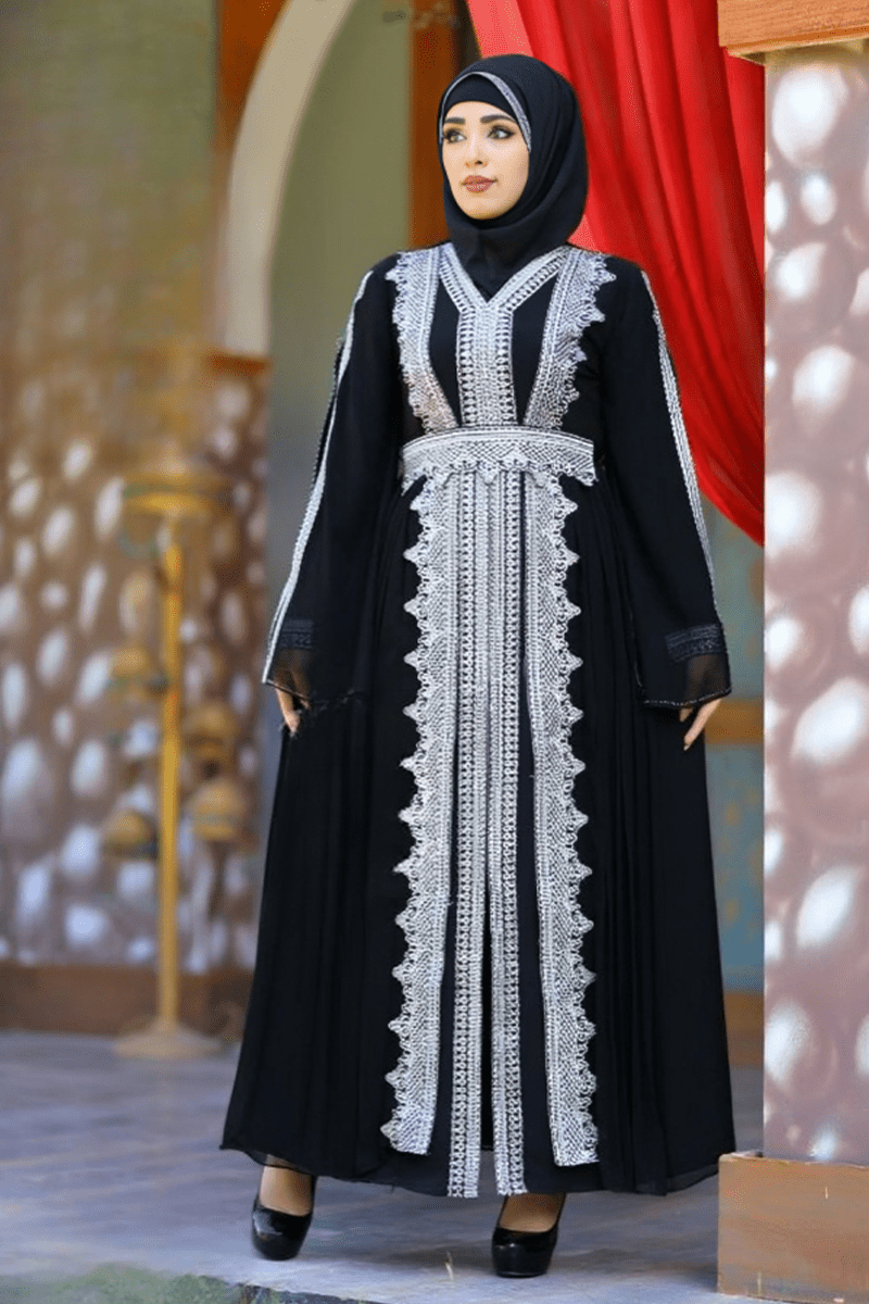 قفطان عزيزة - شيفون وحرير