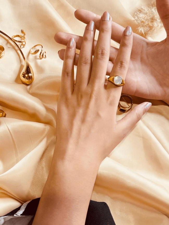 خاتم صدف ناعم - استانلس ستيل