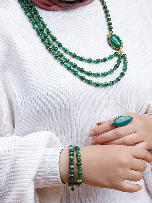 طقم ليال من حجر العقيق