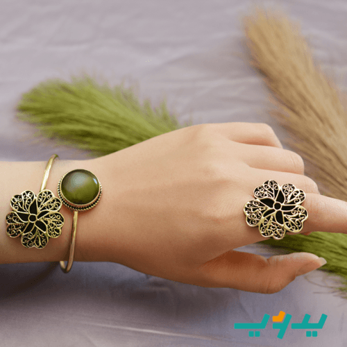 طقم زهرة الأخضر (7548280111318)
