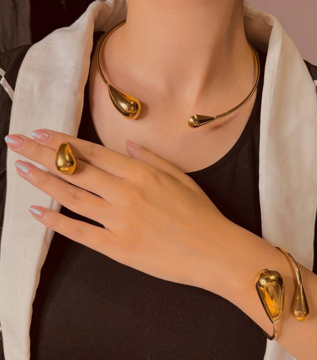 طقم شوكر راقي - استانلس ستيل