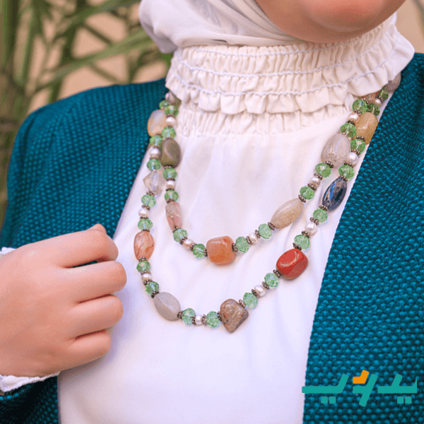 عقد ساندرا - مطلي بماء الفضه