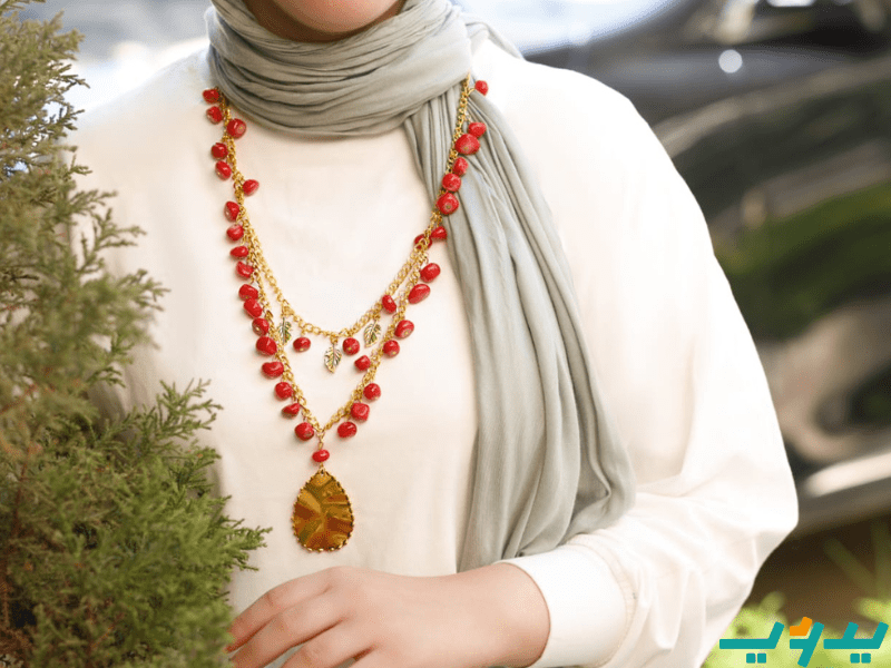 عقد سما - مرمر مع عقيق