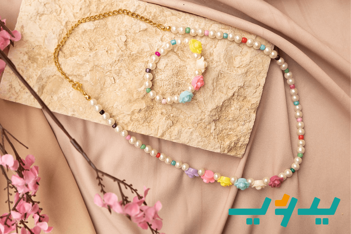 طقم اطفال تالين بتصميم رقيق - حجر لؤلؤ