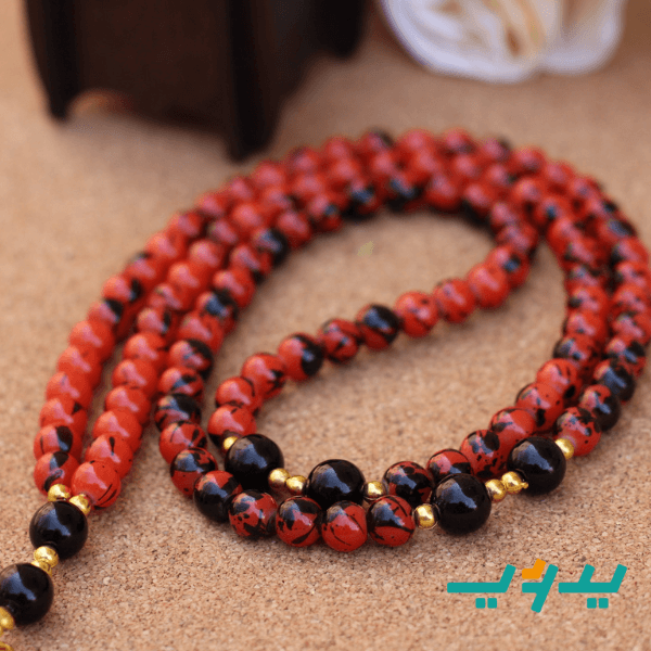مسبحة تاليا- مرمر أحمر و أسود