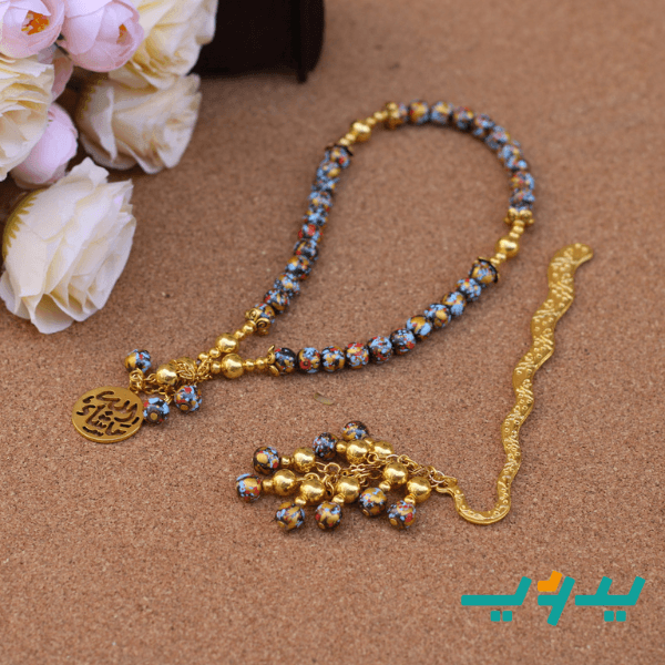 مسبحة لاما مع الفاصل- عقيق متعدد الألوان