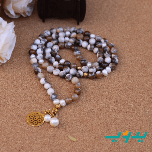 مسبحة ميلاف- بحجر العقيق