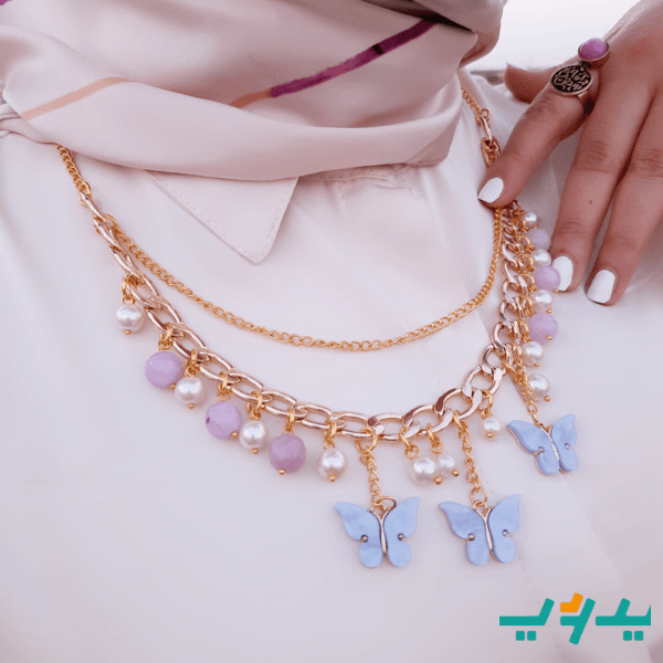 طقم سارا بالعقيق - مطلي بماء الذهب