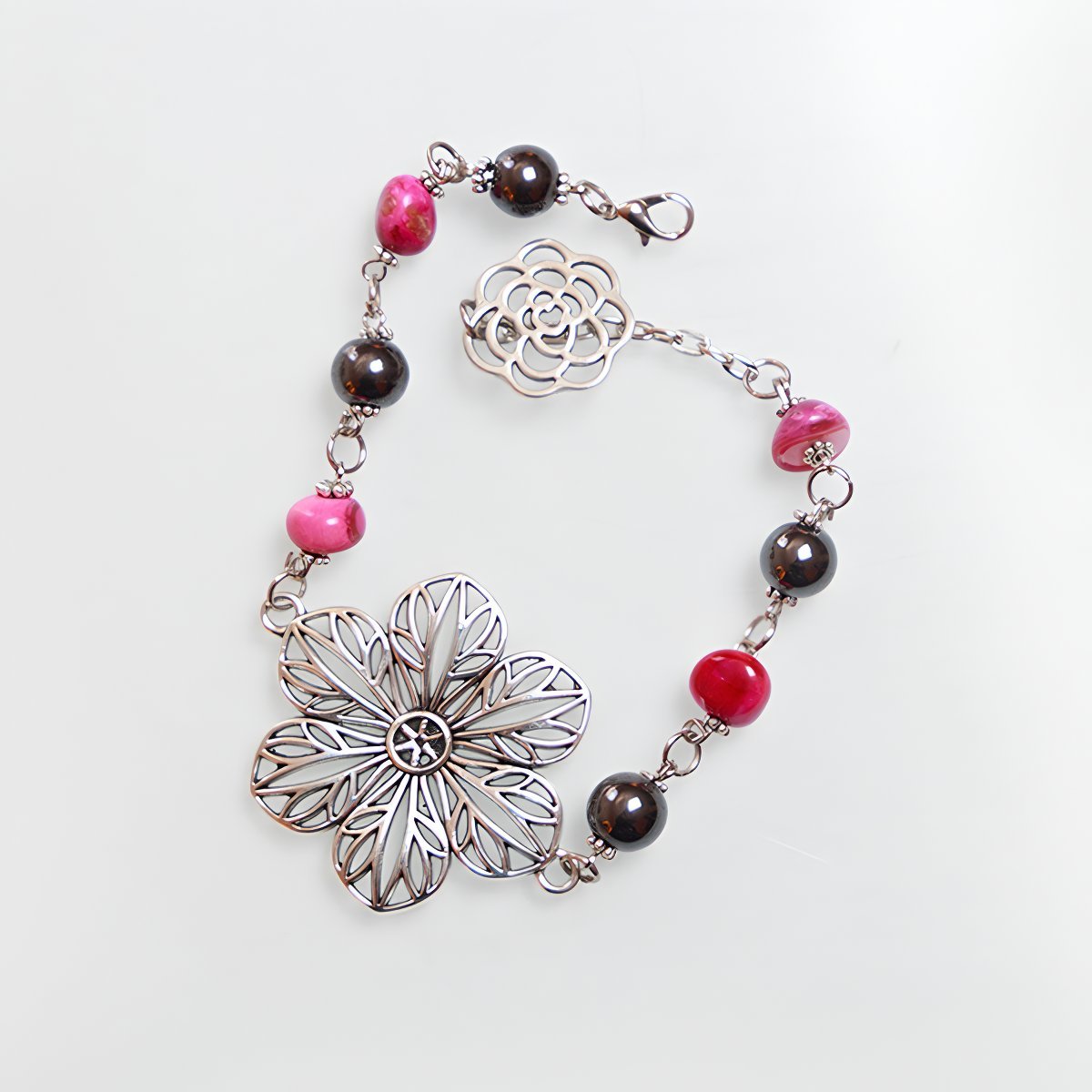 طقم روزي بألوان زاهية - حجر العقيق