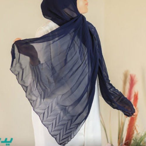 طرحة بيلسيه كريستال بتكسيرات مثلثية – كحلي (7563109531862)