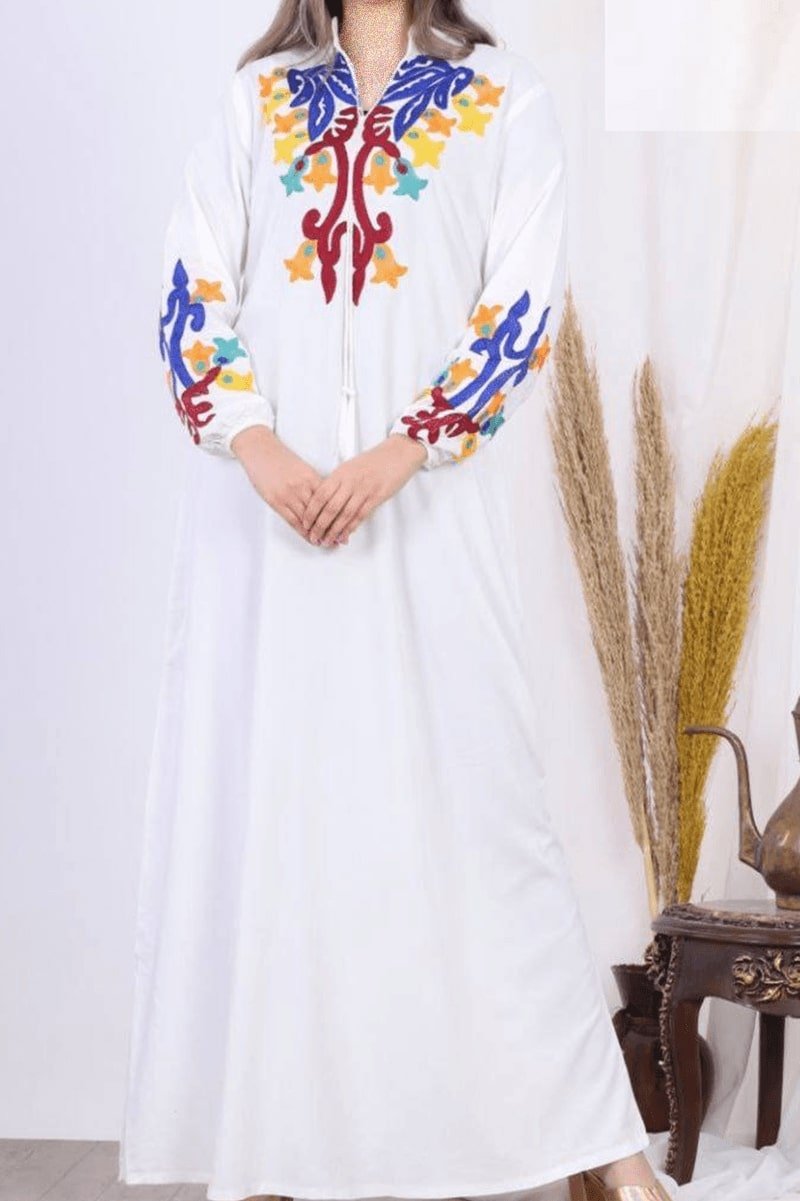 جلابية نوران - أبيض