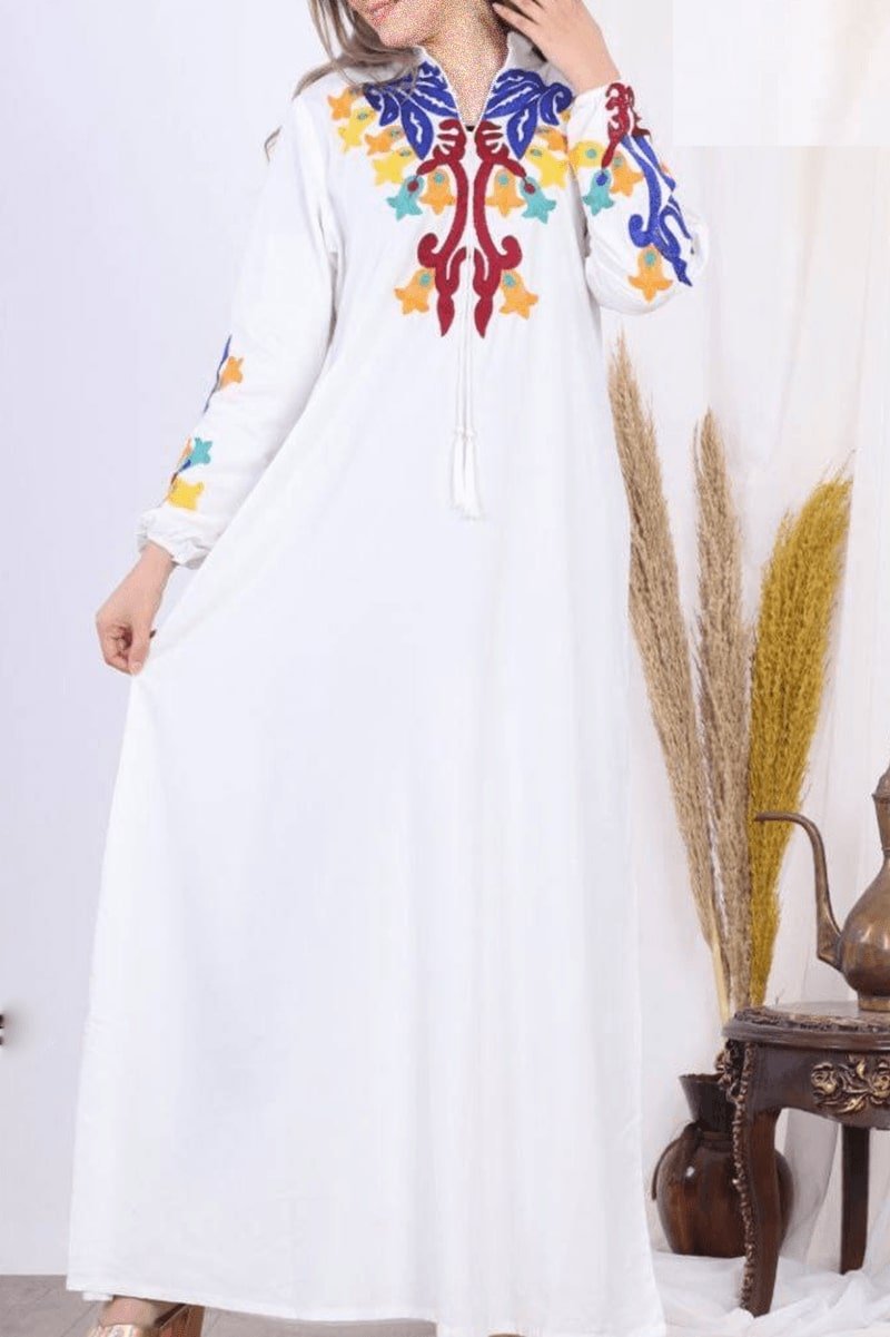 جلابية نوران - أبيض