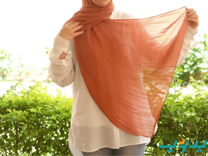 طرحة بتصميم ناعم - شيفون