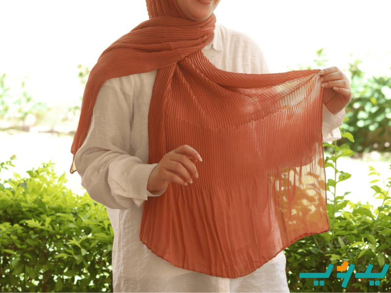 طرحة بتصميم ناعم - شيفون