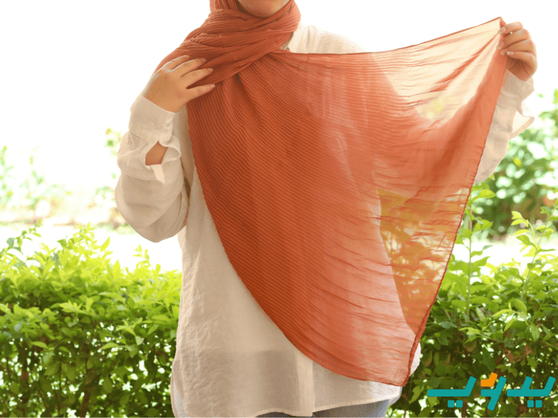 طرحة بتصميم ناعم - شيفون