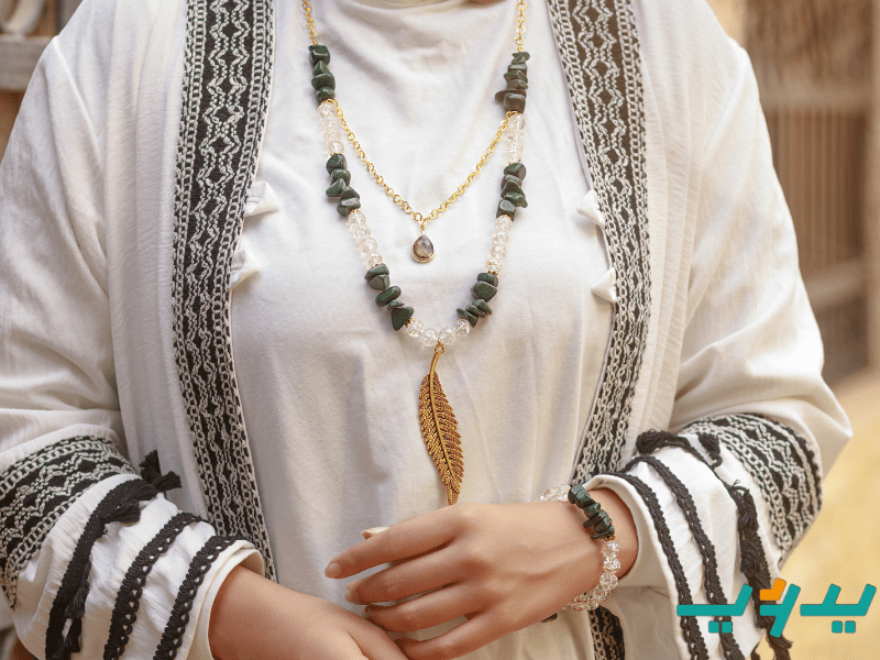 طقم حورية - صدف مع عقيق