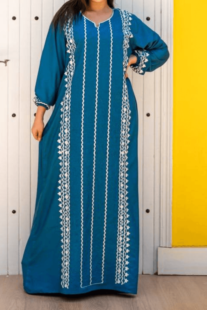 جلابية سندس بتصميم ناعم - قطن