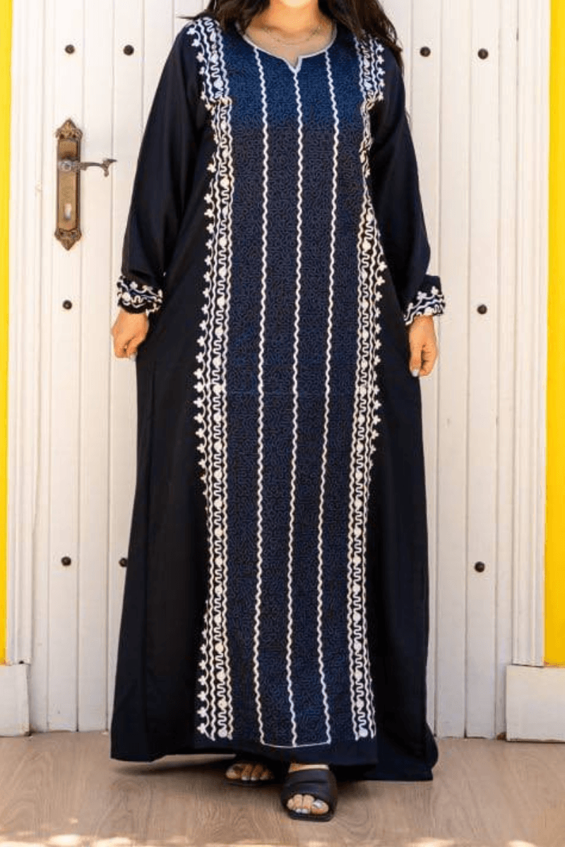 جلابية سندس بتصميم ناعم - قطن