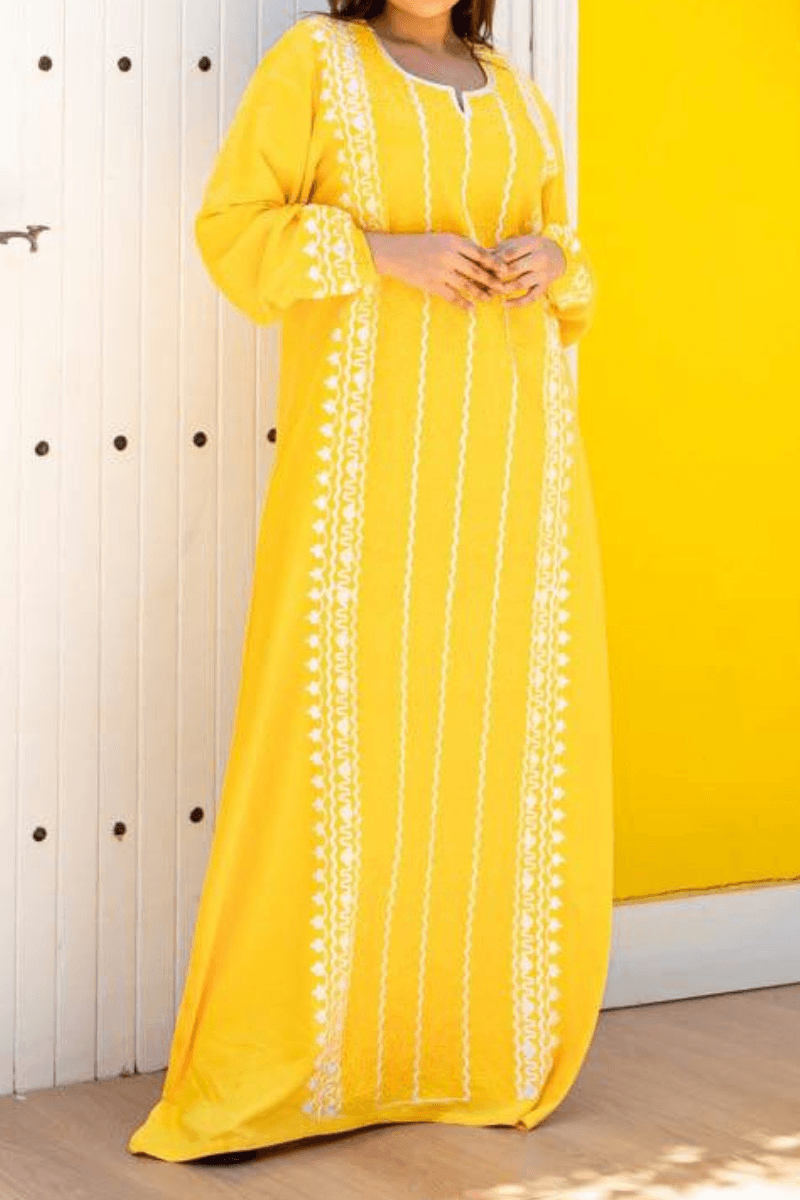 جلابية سندس بتصميم ناعم - قطن