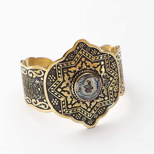 طقم أصيل – حجر طاووسي و نحاس (7549884924118)